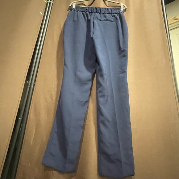 NWT Women's Sz. 2 Navy High Rise Pull-On Slimming Waist Flare Leg Pant w/Pockets - Picture 8 of 16